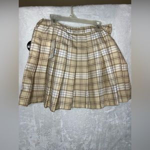 Plaid Pleated Skirt